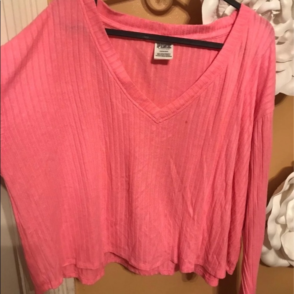Pink brand long sleeve cop top